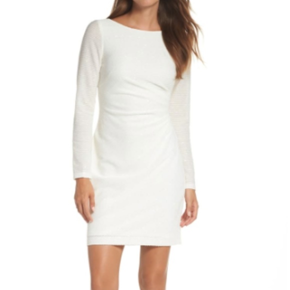 vince camuto white sequin dress
